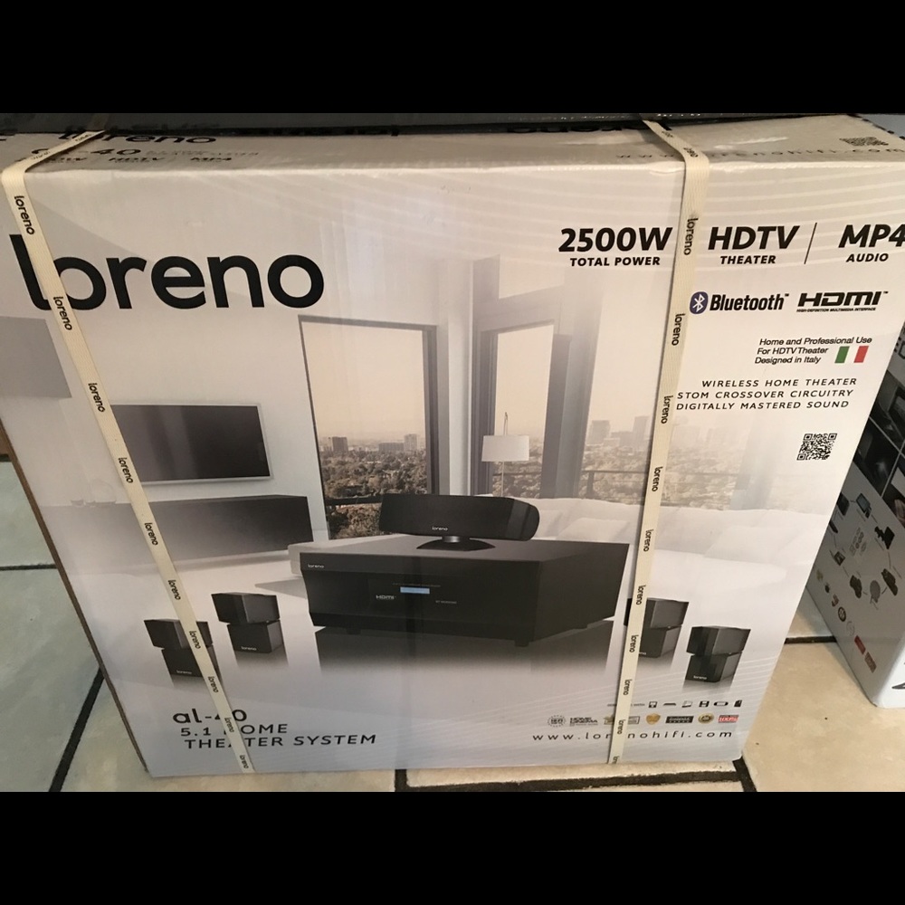 Home entertainment center movie projector
